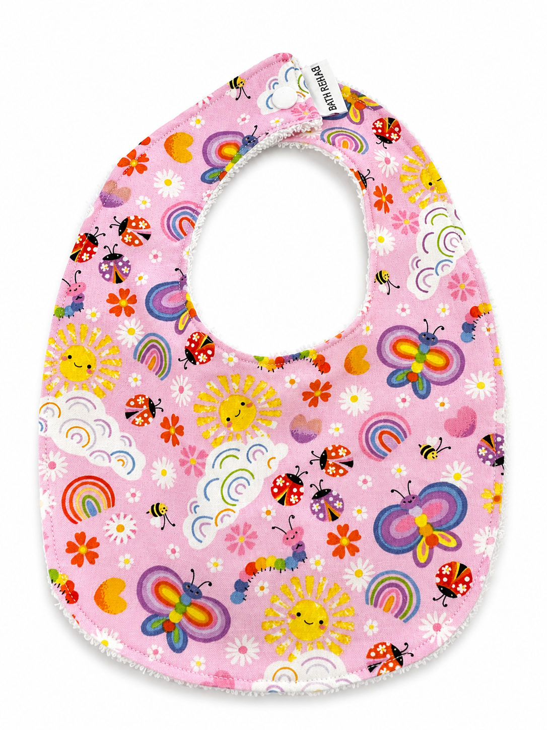 
                  
                    Baby Bib Pink Happy Butterflies
                  
                