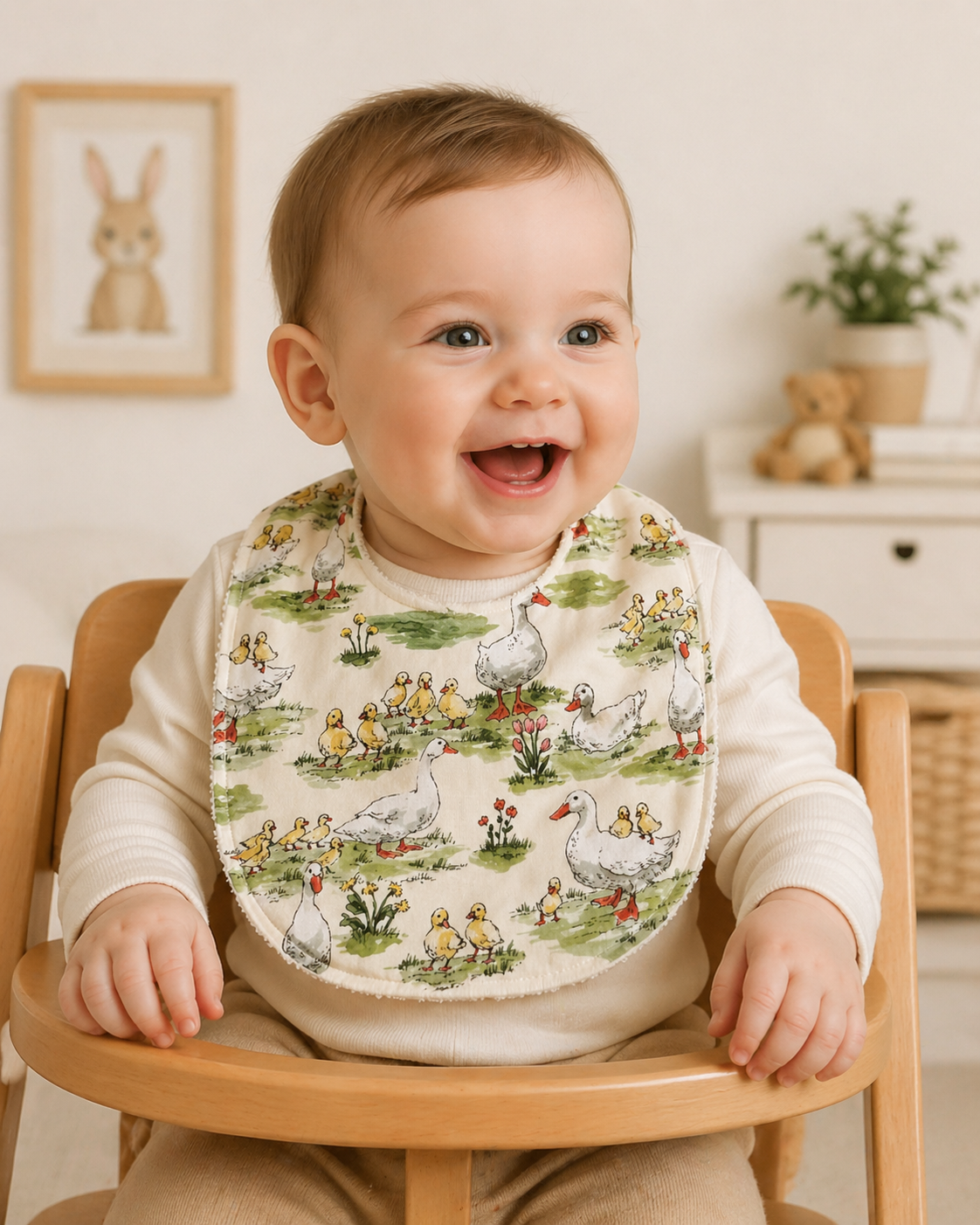 
                  
                    Baby Bib Vintage Ducklings
                  
                